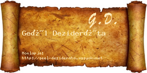 Geél Dezideráta névjegykártya